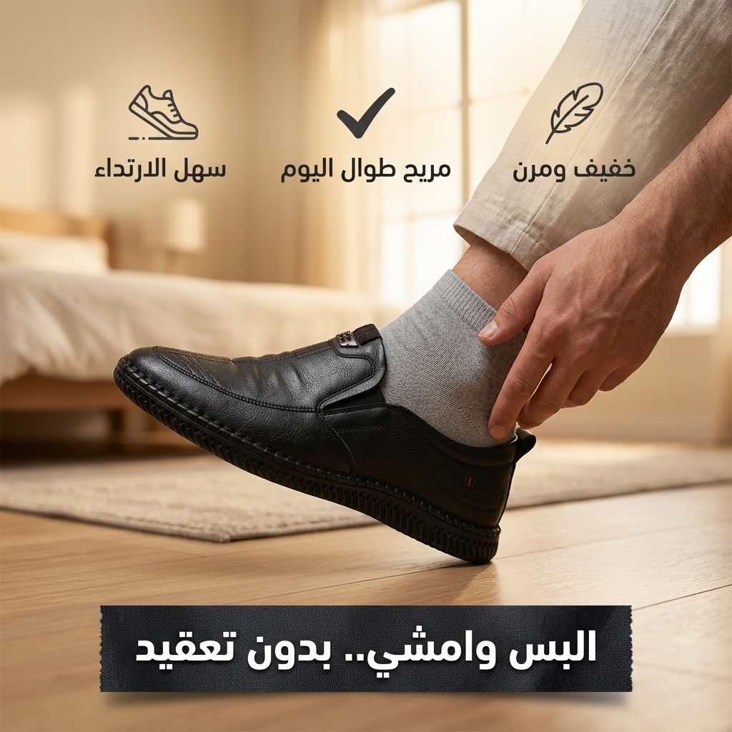 حذاء الجلد الأصيل الفاخر طبي