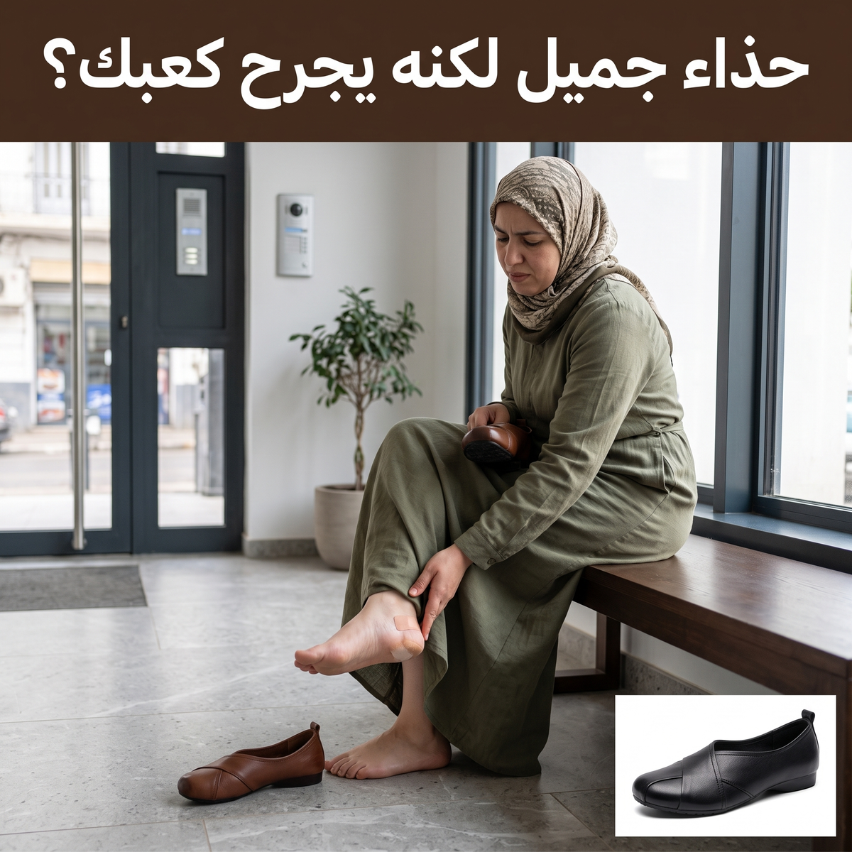 حذاء يجرح الكعب