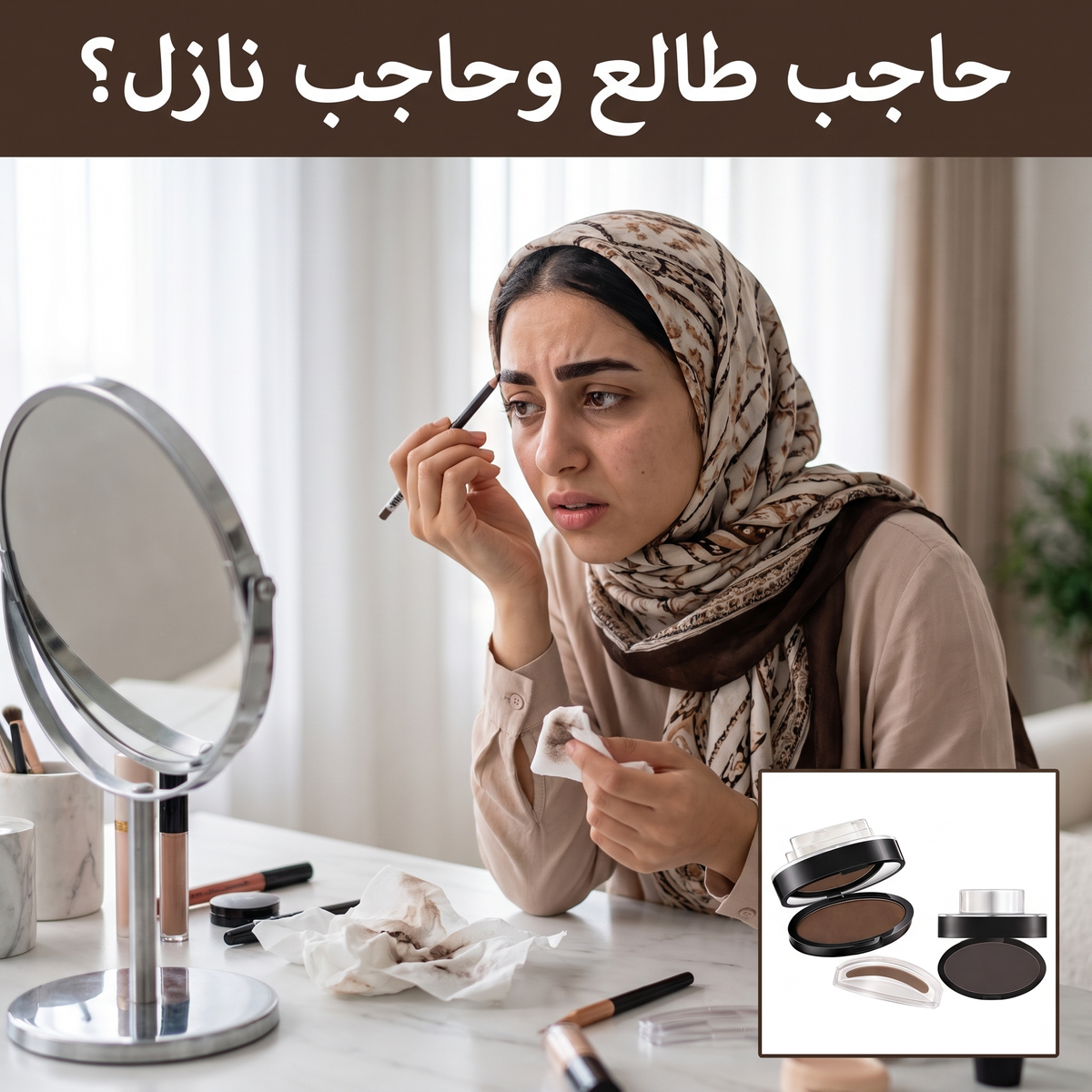 حواجب غير متناسقة